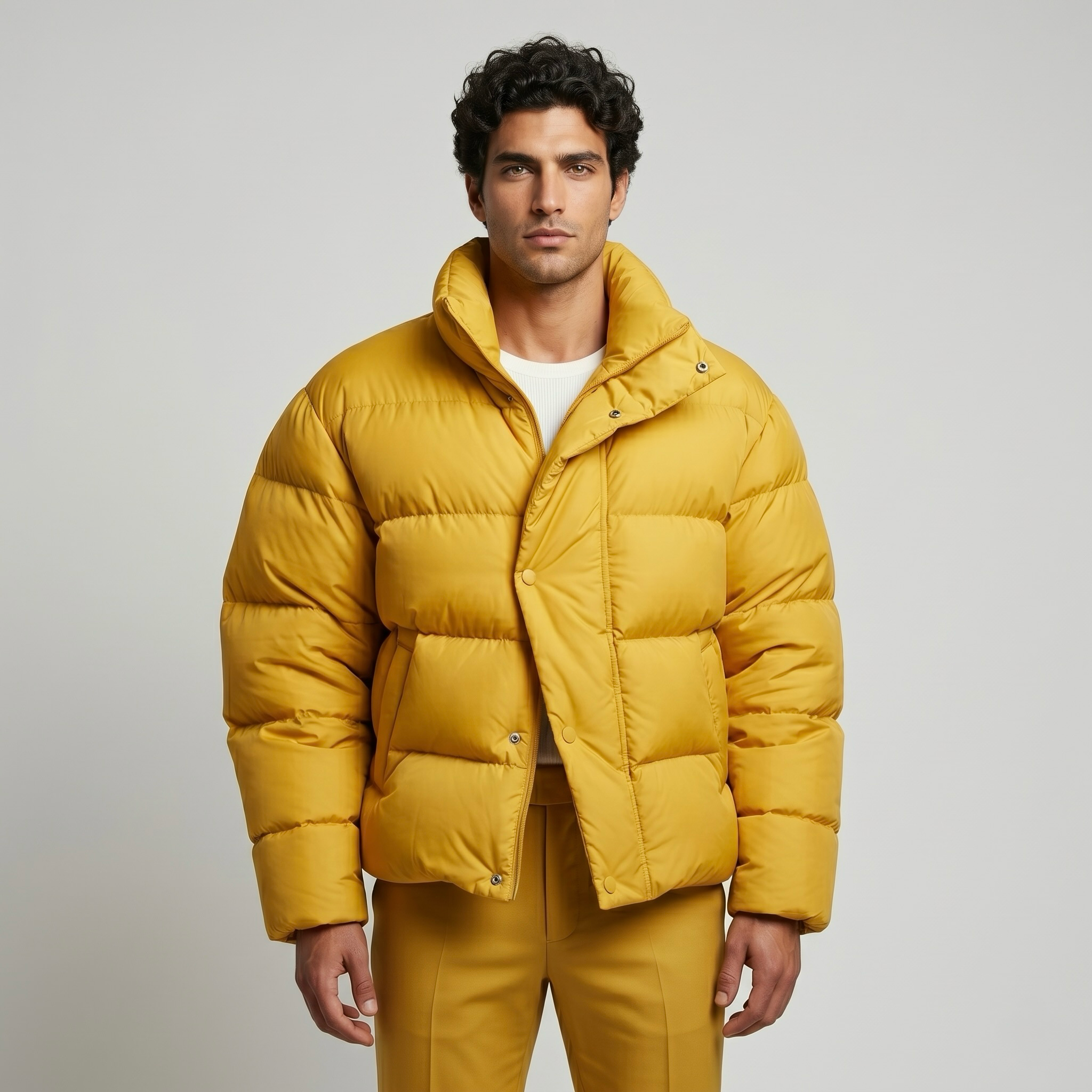 Oversized High Collar Puffer Jacket