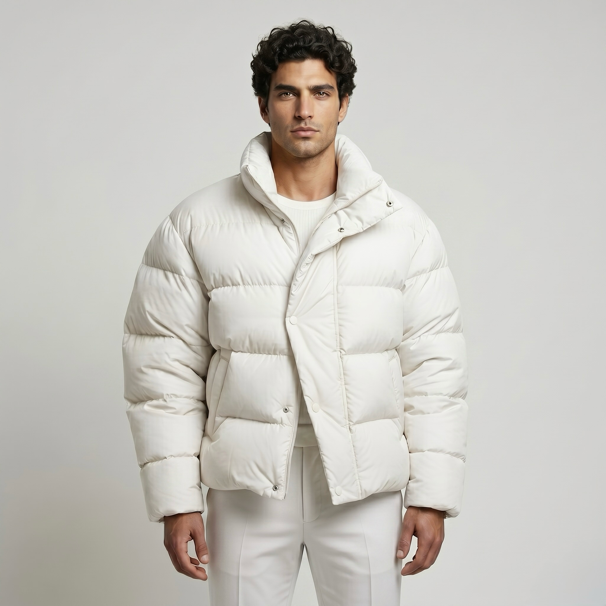 Oversized High Collar Puffer Jacket