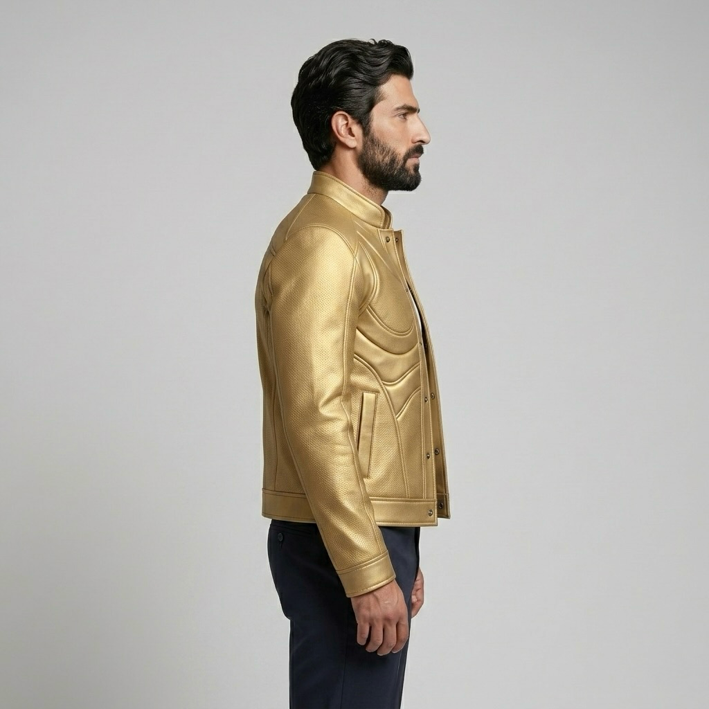 Metallic Contour Moto Jacket
