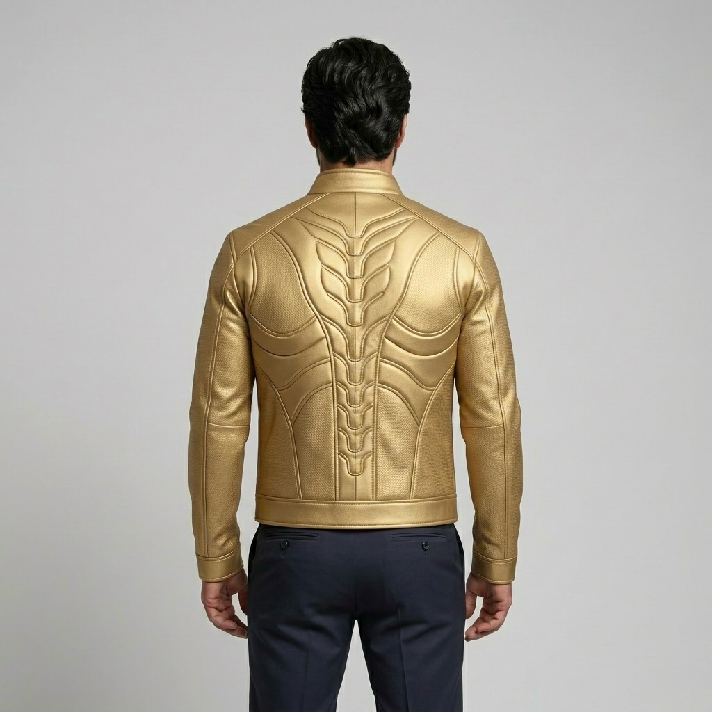 Metallic Contour Moto Jacket