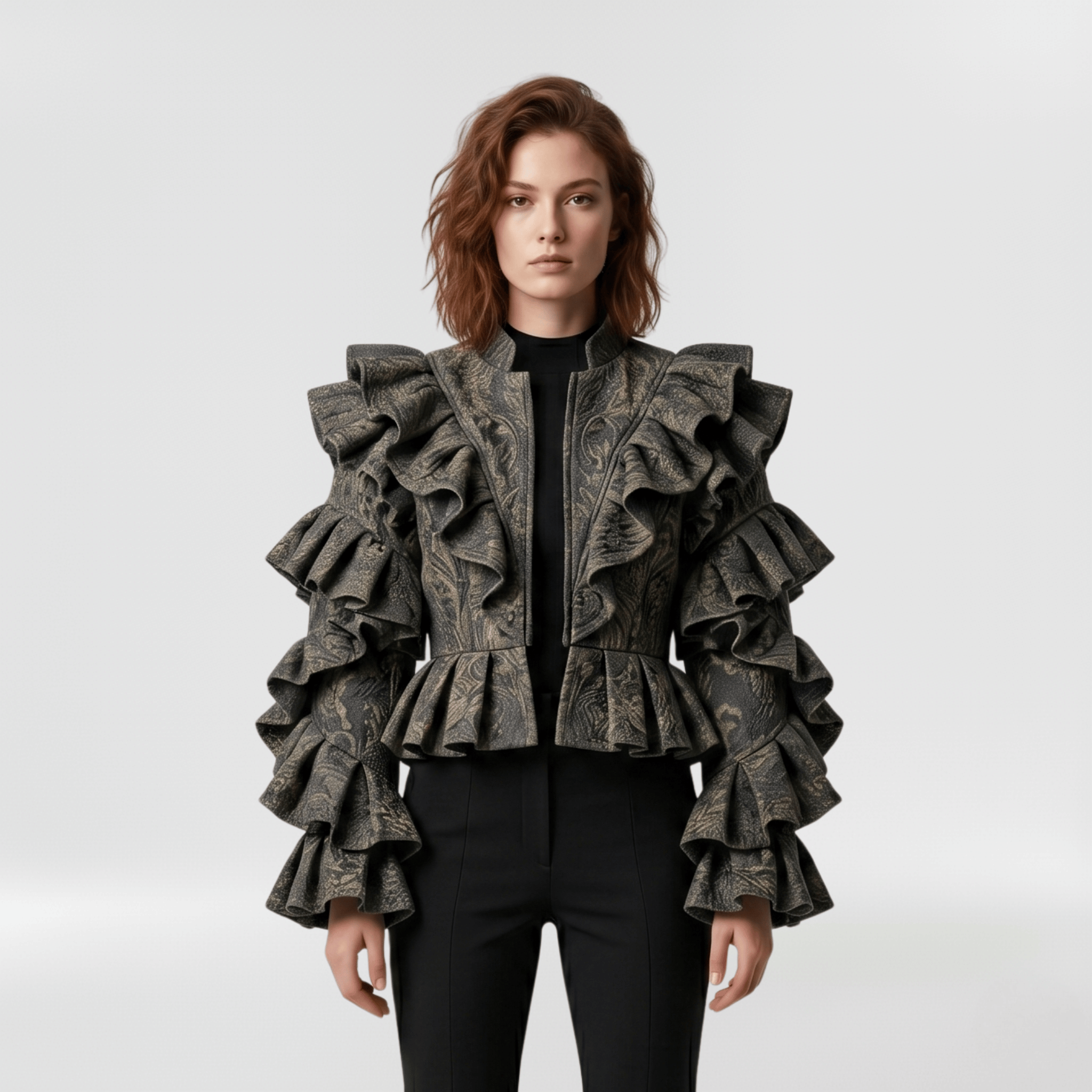 Baroque Ruffle Statement Jacket