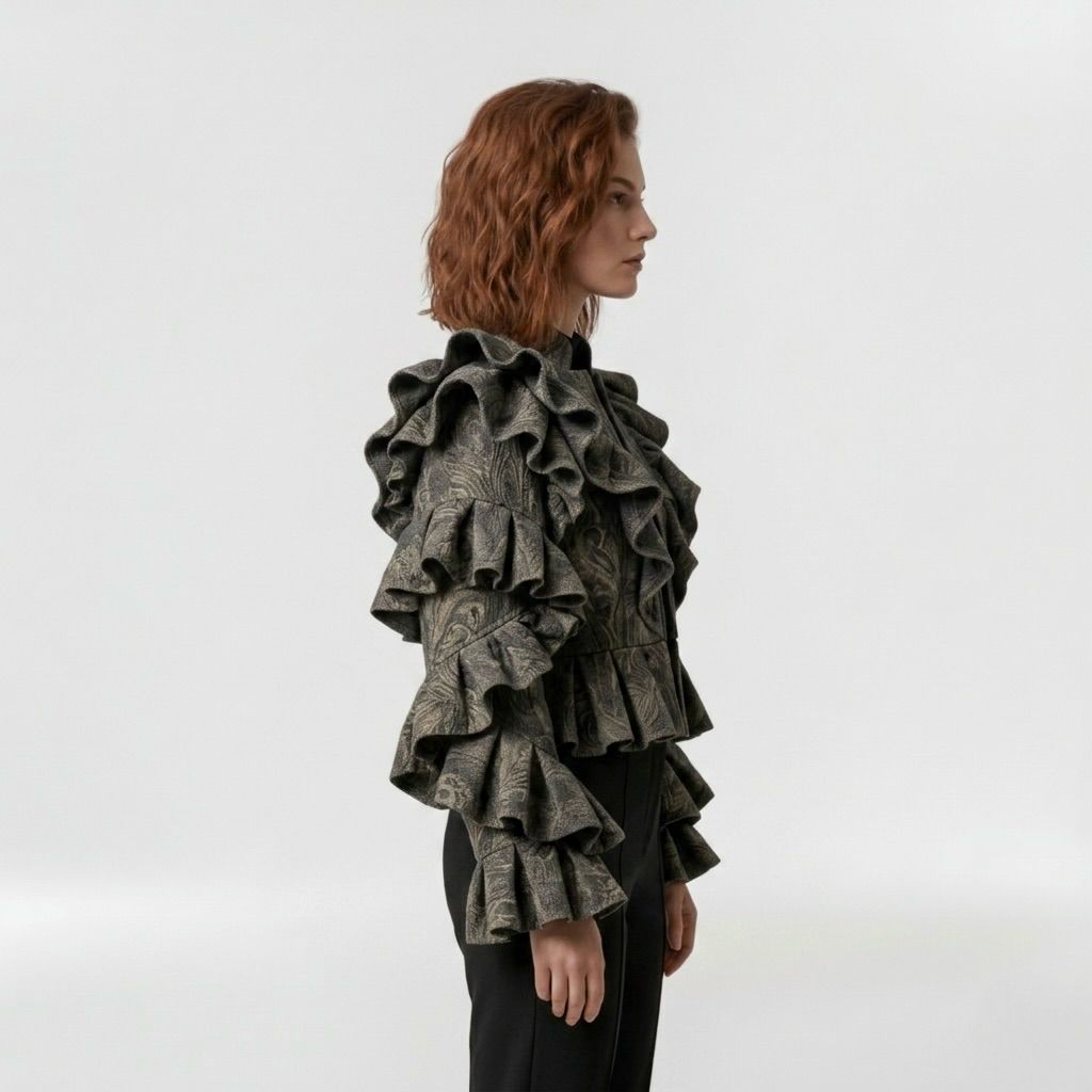 Baroque Ruffle Statement Jacket