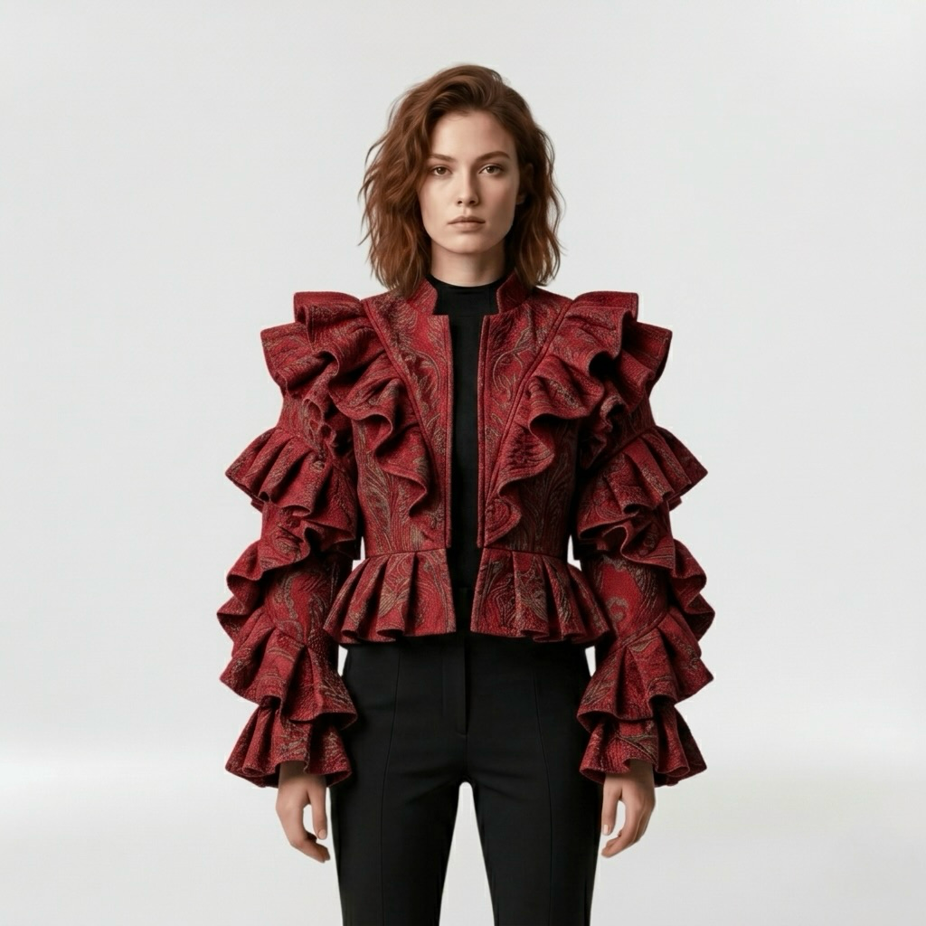 Baroque Ruffle Statement Jacket