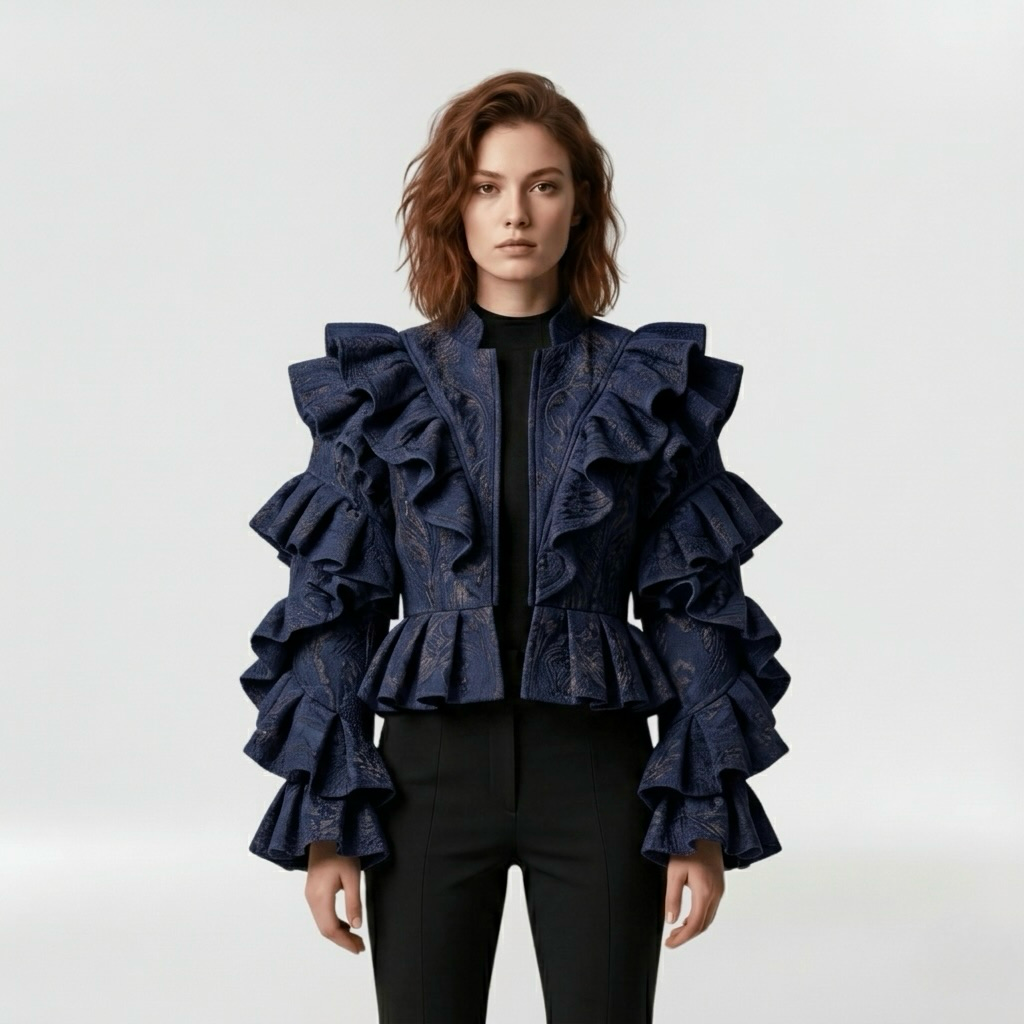 Baroque Ruffle Statement Jacket