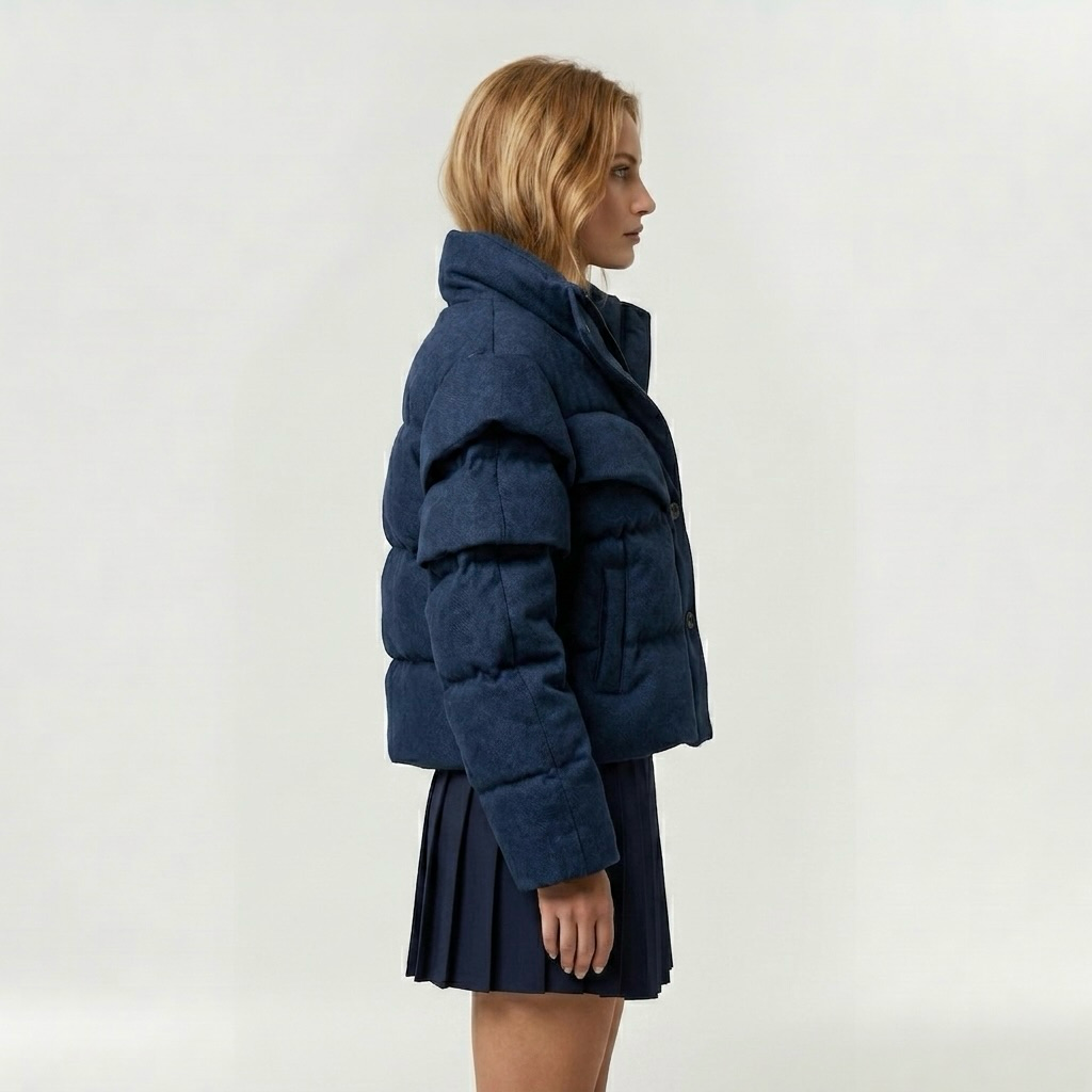 Layered Shoulder Puffer Jacket