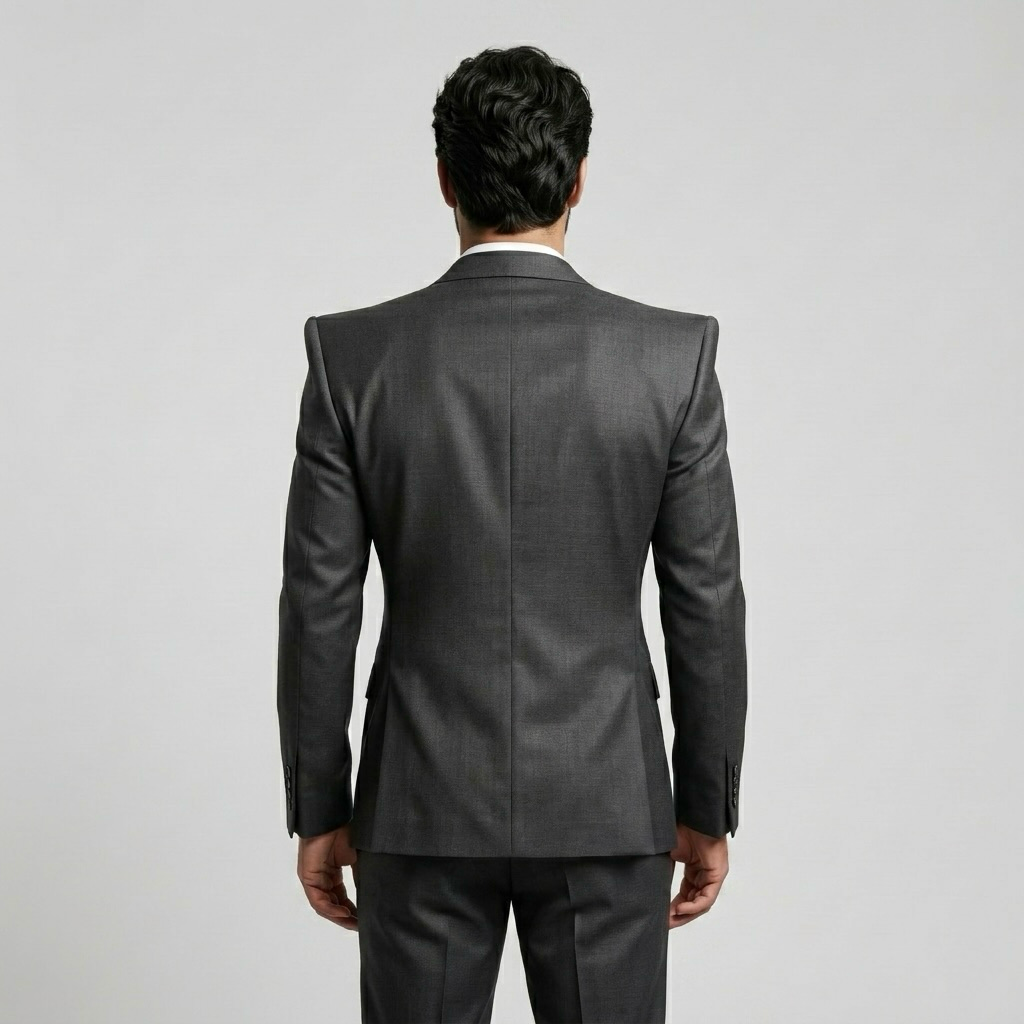 Structured Power Shoulder Suit Blazer