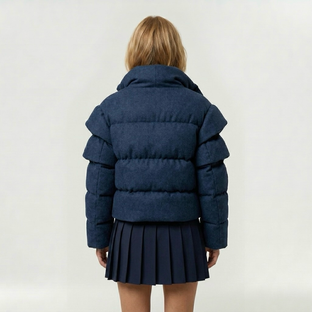 Layered Shoulder Puffer Jacket