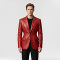 Tailored Leather Statement Blazer