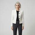 High-Neck Button Jacket