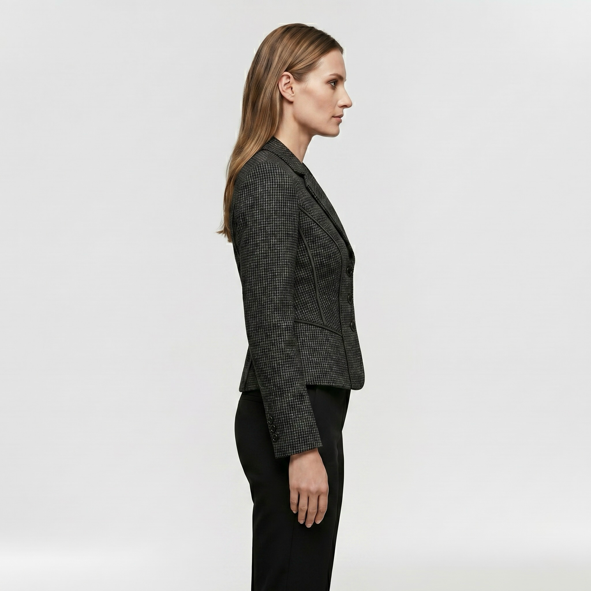 Contoured Tweed Precision Tailored Blazer