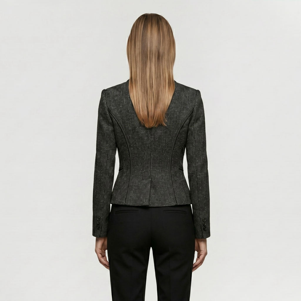 Contoured Tweed Precision Tailored Blazer