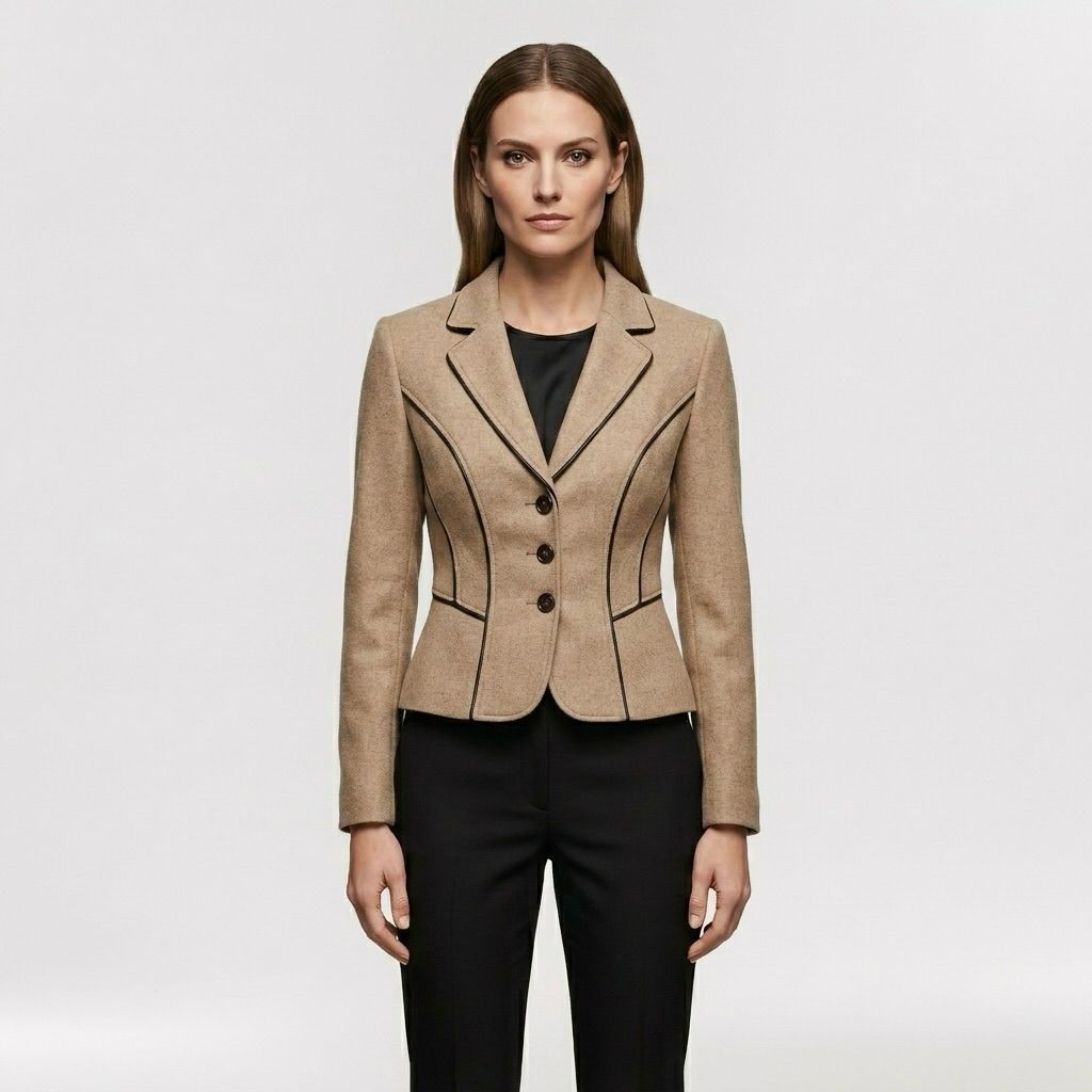 Contoured Tweed Precision Tailored Blazer