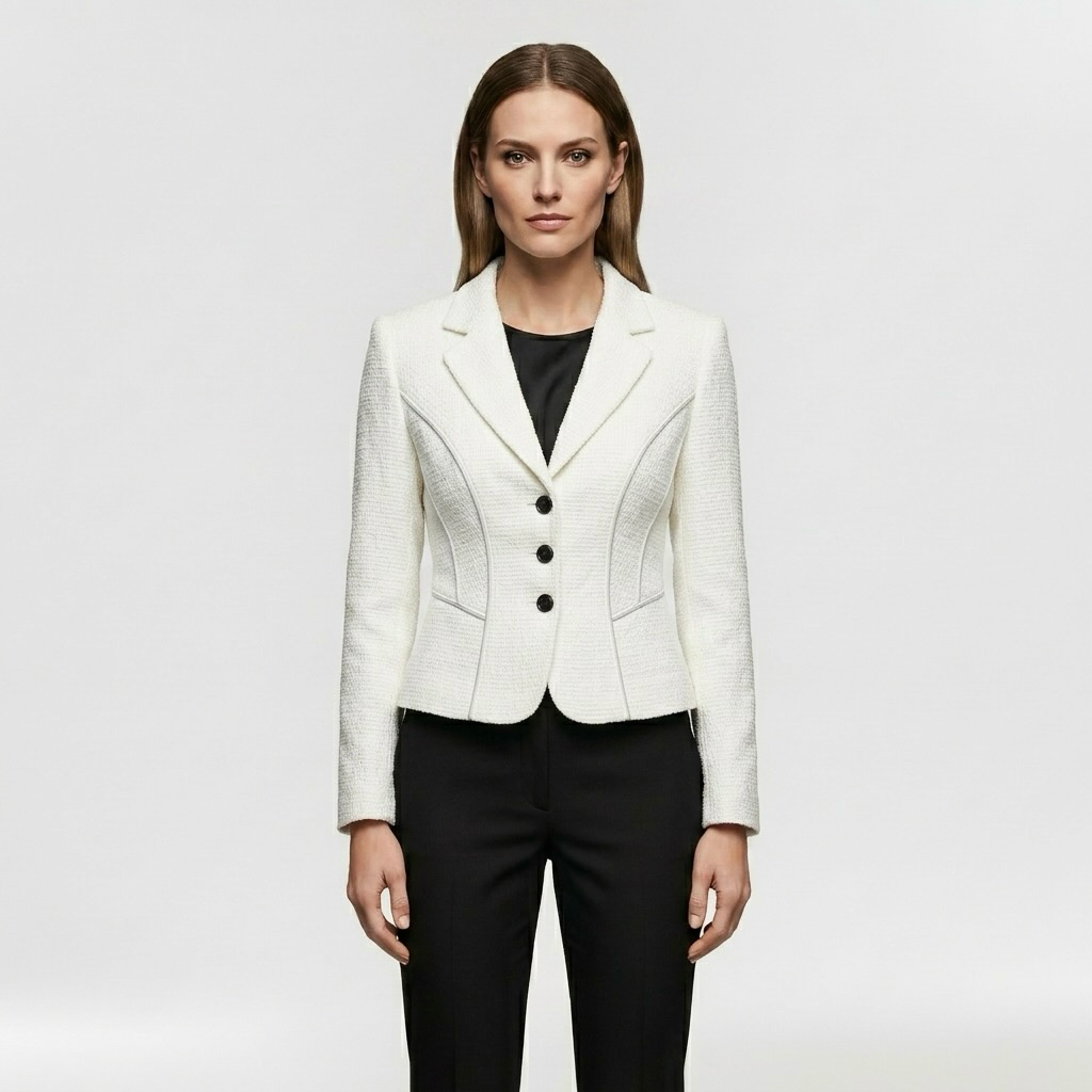 Contoured Tweed Precision Tailored Blazer